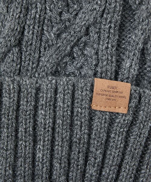 Rouge vif la cle / ルージュ・ヴィフ ラクレ ハット | 【RUBEN/ルーベン】ケーブル裏ボアニット帽/RUS-7092【WEB限定】 | 詳細5