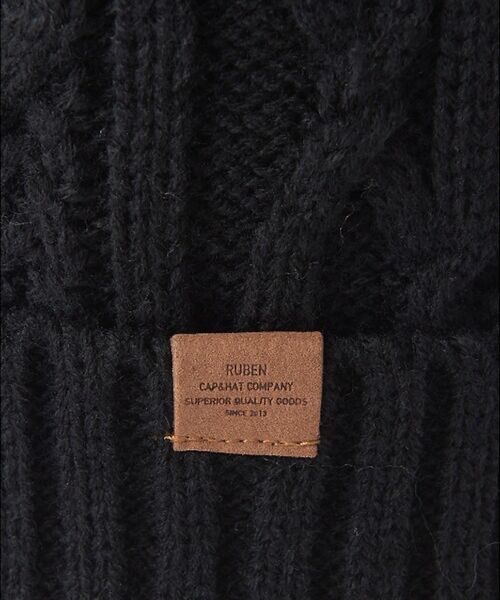 Rouge vif la cle / ルージュ・ヴィフ ラクレ ハット | 【RUBEN/ルーベン】ケーブル裏ボアニット帽/RUS-7092【WEB限定】 | 詳細7