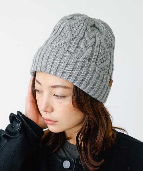 Rouge vif la cle / ルージュ・ヴィフ ラクレ ハット | 【RUBEN/ルーベン】ケーブル裏ボアニット帽/RUS-7092【WEB限定】 | 詳細9