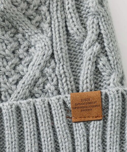 Rouge vif la cle / ルージュ・ヴィフ ラクレ ハット | 【RUBEN/ルーベン】ケーブル裏ボアニット帽/RUS-7092【WEB限定】 | 詳細11
