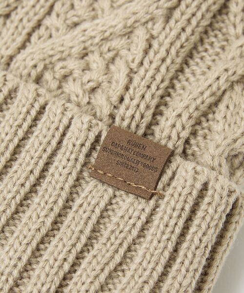 Rouge vif la cle / ルージュ・ヴィフ ラクレ ハット | 【RUBEN/ルーベン】ケーブル裏ボアニット帽/RUS-7092【WEB限定】 | 詳細15