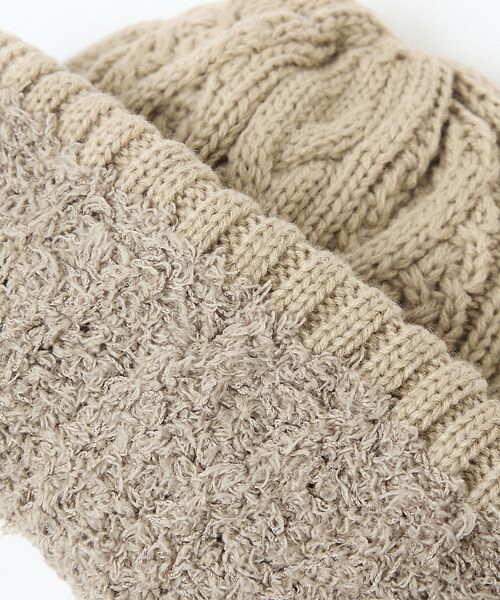 Rouge vif la cle / ルージュ・ヴィフ ラクレ ハット | 【RUBEN/ルーベン】ケーブル裏ボアニット帽/RUS-7092【WEB限定】 | 詳細16