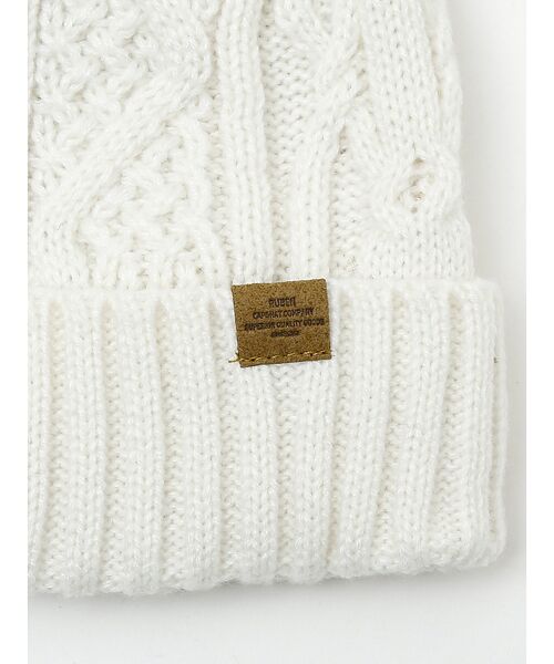 Rouge vif la cle / ルージュ・ヴィフ ラクレ ハット | 【RUBEN/ルーベン】ケーブル裏ボアニット帽/RUS-7092【WEB限定】 | 詳細18
