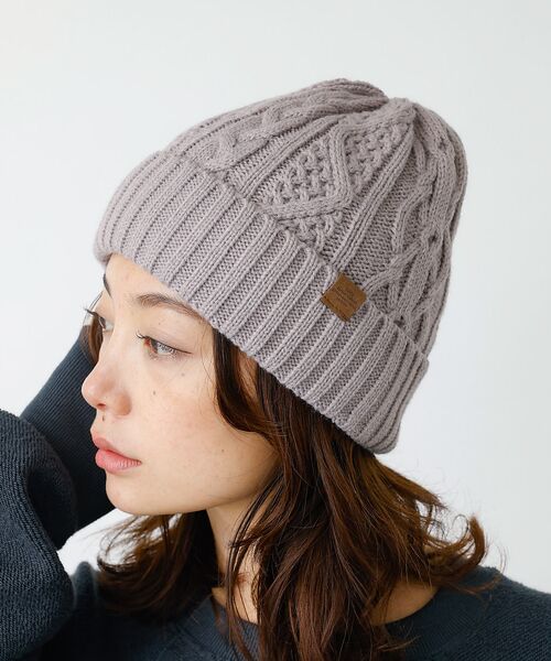 Rouge vif la cle / ルージュ・ヴィフ ラクレ ハット | 【RUBEN/ルーベン】ケーブル裏ボアニット帽/RUS-7092【WEB限定】 | 詳細20