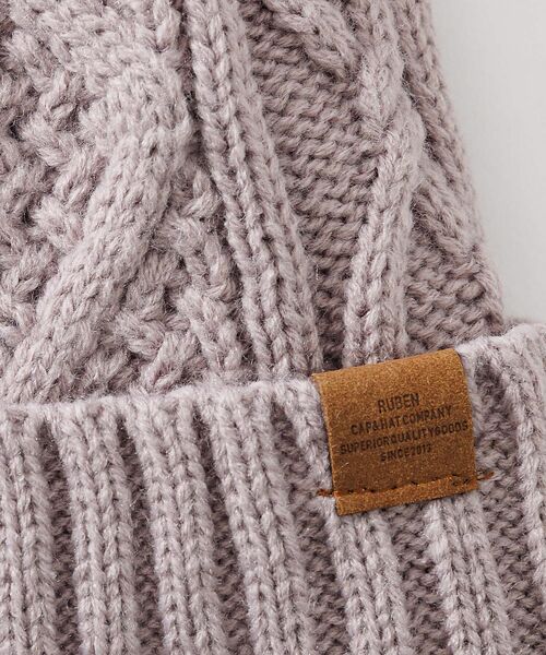Rouge vif la cle / ルージュ・ヴィフ ラクレ ハット | 【RUBEN/ルーベン】ケーブル裏ボアニット帽/RUS-7092【WEB限定】 | 詳細22