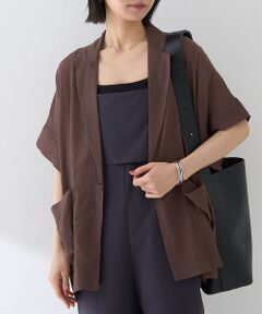 Rouge vif la cle / ルージュ・ヴィフ ラクレ テーラードジャケット | 強撚半袖シアーフォルムジャケット