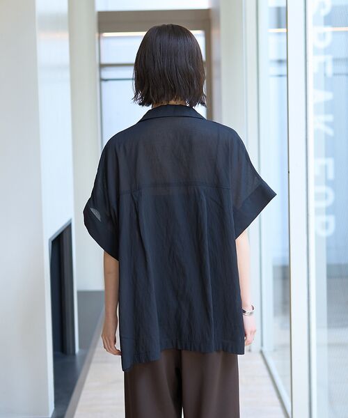 Rouge vif la cle / ルージュ・ヴィフ ラクレ テーラードジャケット | 強撚半袖シアーフォルムジャケット | 詳細22