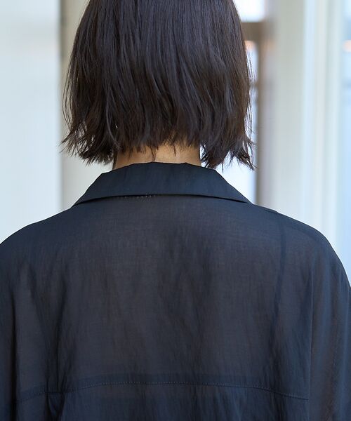 Rouge vif la cle / ルージュ・ヴィフ ラクレ テーラードジャケット | 強撚半袖シアーフォルムジャケット | 詳細23