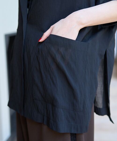 Rouge vif la cle / ルージュ・ヴィフ ラクレ テーラードジャケット | 強撚半袖シアーフォルムジャケット | 詳細26