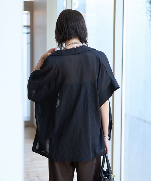 Rouge vif la cle / ルージュ・ヴィフ ラクレ テーラードジャケット | 強撚半袖シアーフォルムジャケット | 詳細16