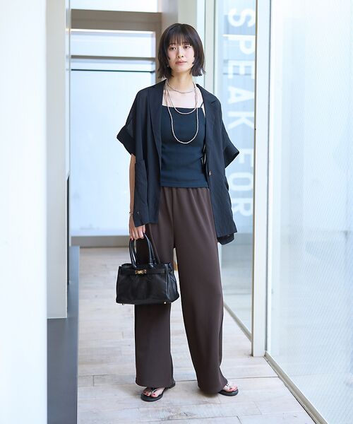 Rouge vif la cle / ルージュ・ヴィフ ラクレ テーラードジャケット | 強撚半袖シアーフォルムジャケット | 詳細18