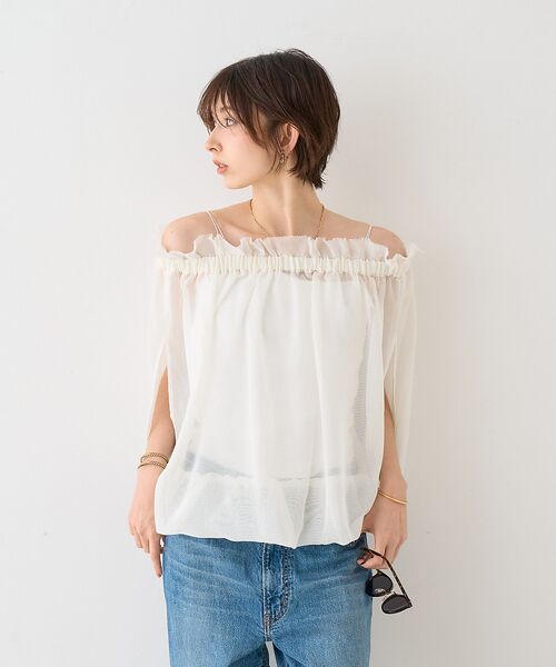 Rouge vif la cle / ルージュ・ヴィフ ラクレ シャツ・ブラウス | 【一部店舗限定】3WAYクールメッシュブラウス | 詳細1