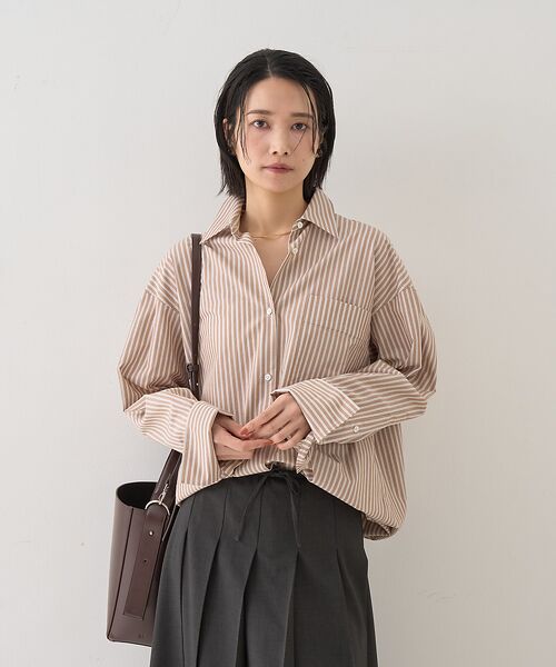 Rouge vif la cle / ルージュ・ヴィフ ラクレ シャツ・ブラウス | ストライプメンズライクシャツ | 詳細1