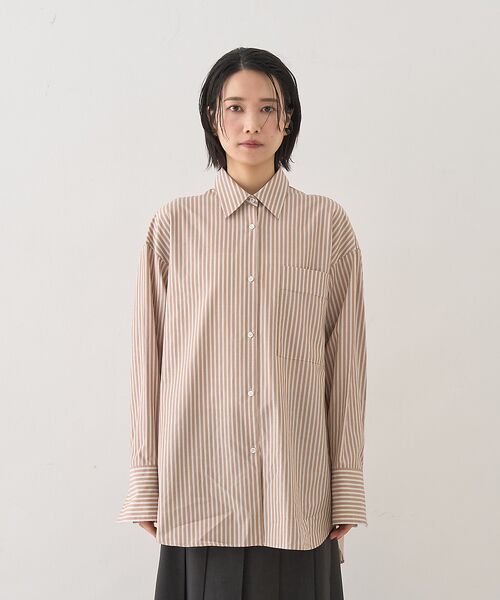 Rouge vif la cle / ルージュ・ヴィフ ラクレ シャツ・ブラウス | ストライプメンズライクシャツ | 詳細10