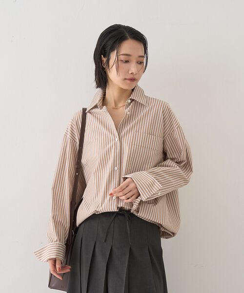 Rouge vif la cle / ルージュ・ヴィフ ラクレ シャツ・ブラウス | ストライプメンズライクシャツ | 詳細2