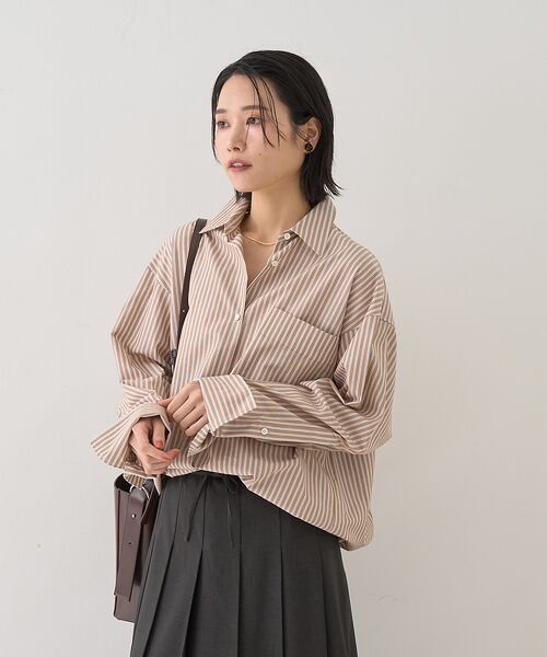 Rouge vif la cle / ルージュ・ヴィフ ラクレ シャツ・ブラウス | ストライプメンズライクシャツ | 詳細3