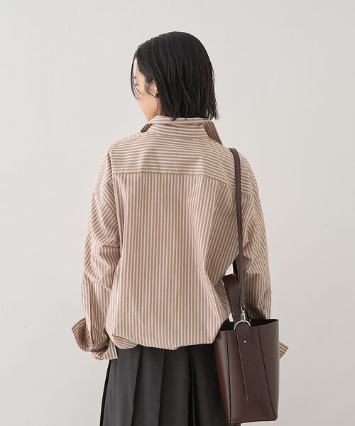 Rouge vif la cle / ルージュ・ヴィフ ラクレ シャツ・ブラウス | ストライプメンズライクシャツ | 詳細5