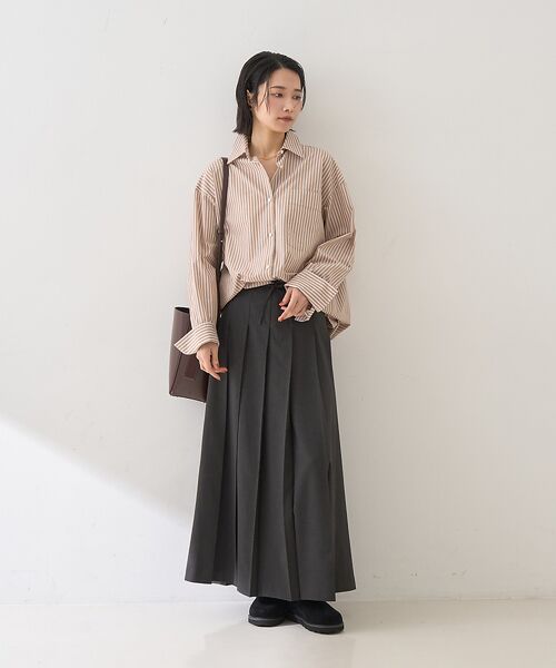 Rouge vif la cle / ルージュ・ヴィフ ラクレ シャツ・ブラウス | ストライプメンズライクシャツ | 詳細6