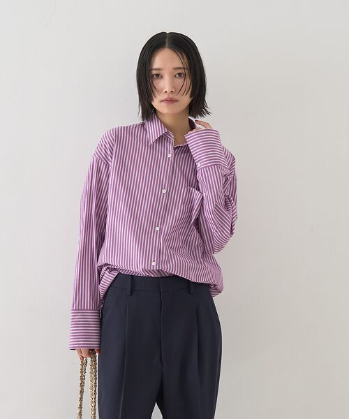Rouge vif la cle / ルージュ・ヴィフ ラクレ シャツ・ブラウス | ストライプメンズライクシャツ | 詳細19