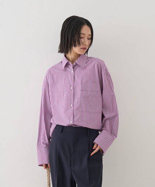 Rouge vif la cle / ルージュ・ヴィフ ラクレ シャツ・ブラウス | ストライプメンズライクシャツ | 詳細20