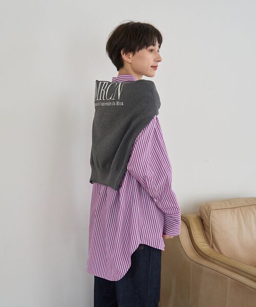 Rouge vif la cle / ルージュ・ヴィフ ラクレ シャツ・ブラウス | ストライプメンズライクシャツ | 詳細22