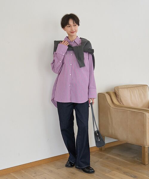 Rouge vif la cle / ルージュ・ヴィフ ラクレ シャツ・ブラウス | ストライプメンズライクシャツ | 詳細23