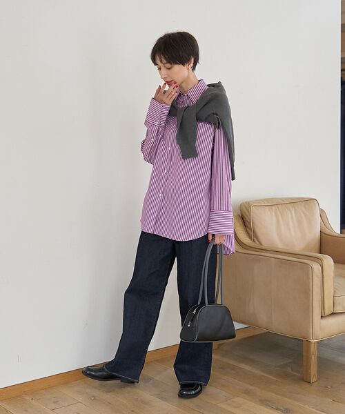 Rouge vif la cle / ルージュ・ヴィフ ラクレ シャツ・ブラウス | ストライプメンズライクシャツ | 詳細24