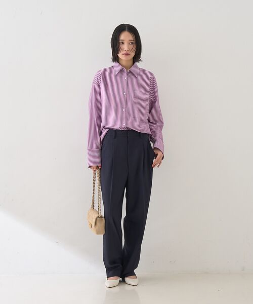 Rouge vif la cle / ルージュ・ヴィフ ラクレ シャツ・ブラウス | ストライプメンズライクシャツ | 詳細25