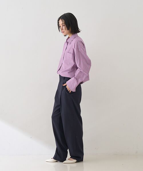 Rouge vif la cle / ルージュ・ヴィフ ラクレ シャツ・ブラウス | ストライプメンズライクシャツ | 詳細26