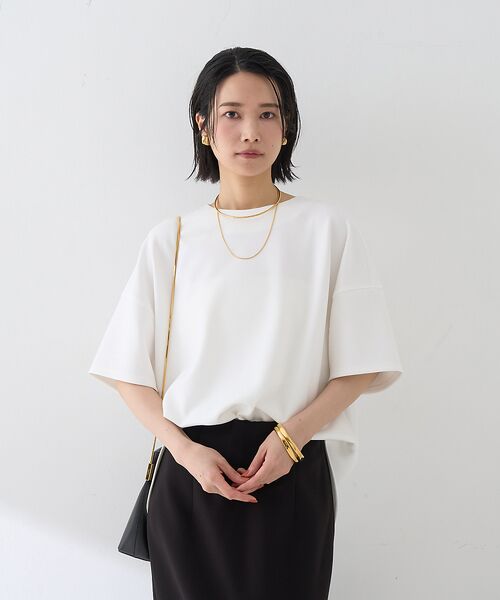 Rouge vif la cle / ルージュ・ヴィフ ラクレ Tシャツ | 【接触冷感】ストレッチダンボール半袖プルオーバー | 詳細1