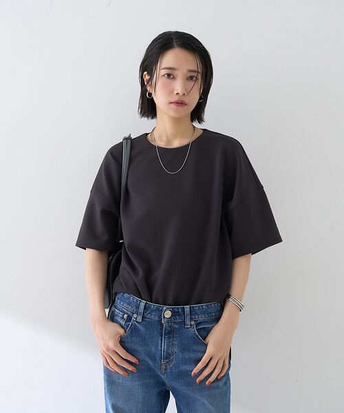 Rouge vif la cle / ルージュ・ヴィフ ラクレ Tシャツ | 【接触冷感】ストレッチダンボール半袖プルオーバー | 詳細12
