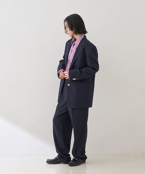 Rouge vif la cle / ルージュ・ヴィフ ラクレ パンツ | 【セットアップ対応】メンズライクウール混サキソニーテーパードパンツ | 詳細10