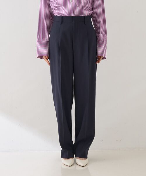 Rouge vif la cle / ルージュ・ヴィフ ラクレ パンツ | 【セットアップ対応】メンズライクウール混サキソニーテーパードパンツ | 詳細11