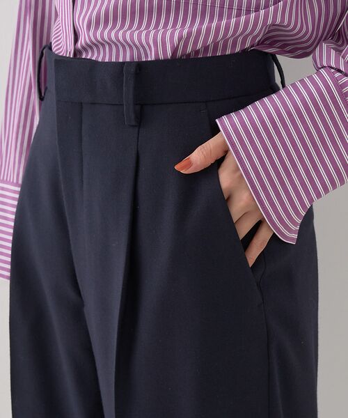 Rouge vif la cle / ルージュ・ヴィフ ラクレ パンツ | 【セットアップ対応】メンズライクウール混サキソニーテーパードパンツ | 詳細16