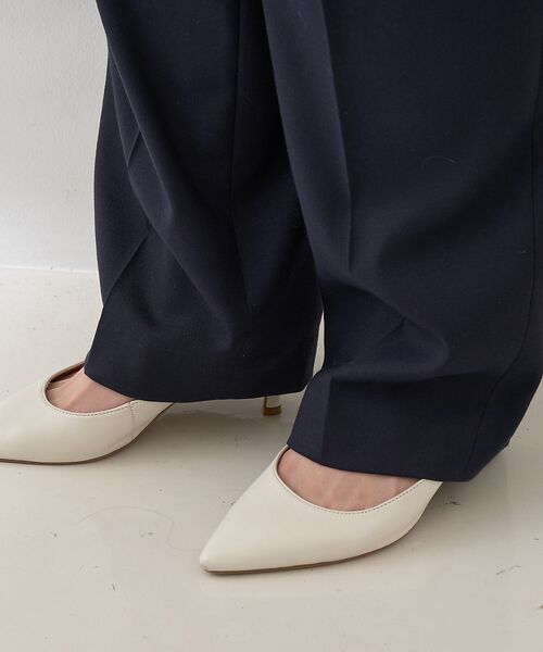 Rouge vif la cle / ルージュ・ヴィフ ラクレ パンツ | 【セットアップ対応】メンズライクウール混サキソニーテーパードパンツ | 詳細17