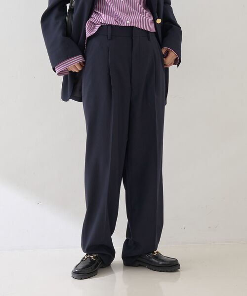 Rouge vif la cle / ルージュ・ヴィフ ラクレ パンツ | 【セットアップ対応】メンズライクウール混サキソニーテーパードパンツ | 詳細2