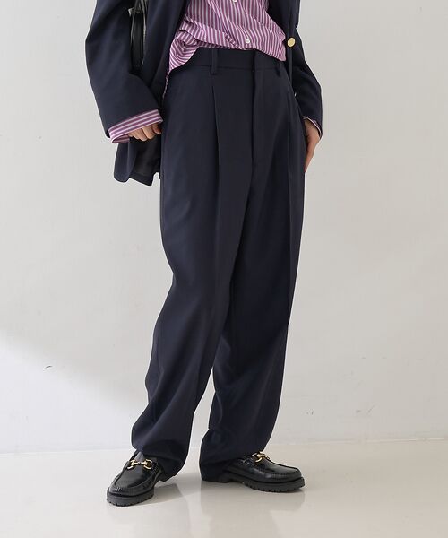 Rouge vif la cle / ルージュ・ヴィフ ラクレ パンツ | 【セットアップ対応】メンズライクウール混サキソニーテーパードパンツ | 詳細3