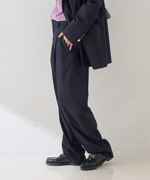 Rouge vif la cle / ルージュ・ヴィフ ラクレ パンツ | 【セットアップ対応】メンズライクウール混サキソニーテーパードパンツ | 詳細5