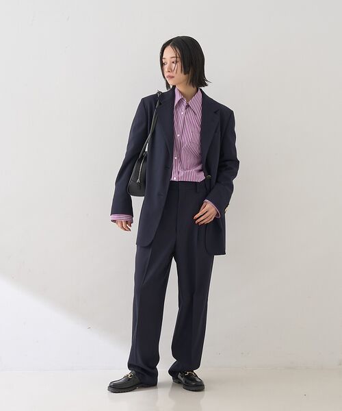 Rouge vif la cle / ルージュ・ヴィフ ラクレ パンツ | 【セットアップ対応】メンズライクウール混サキソニーテーパードパンツ | 詳細9