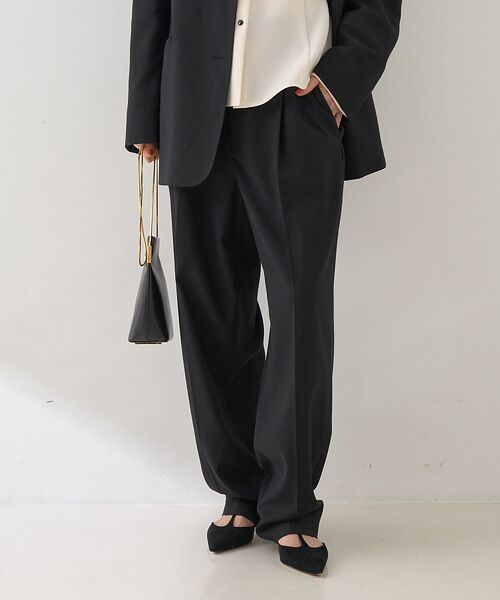 Rouge vif la cle / ルージュ・ヴィフ ラクレ パンツ | 【セットアップ対応】メンズライクウール混サキソニーテーパードパンツ | 詳細18