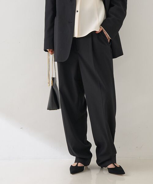 Rouge vif la cle / ルージュ・ヴィフ ラクレ パンツ | 【セットアップ対応】メンズライクウール混サキソニーテーパードパンツ | 詳細19