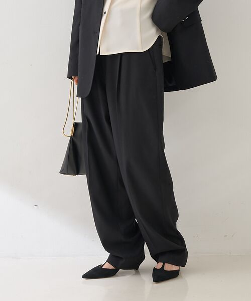 Rouge vif la cle / ルージュ・ヴィフ ラクレ パンツ | 【セットアップ対応】メンズライクウール混サキソニーテーパードパンツ | 詳細21