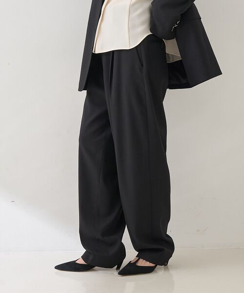 Rouge vif la cle / ルージュ・ヴィフ ラクレ パンツ | 【セットアップ対応】メンズライクウール混サキソニーテーパードパンツ | 詳細22