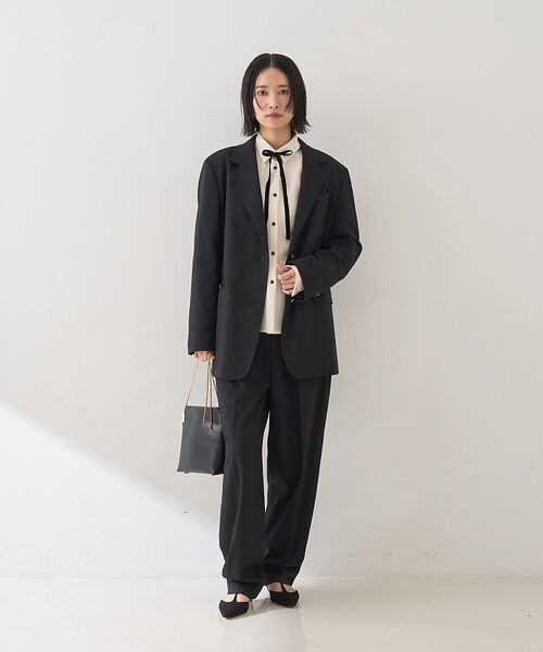 Rouge vif la cle / ルージュ・ヴィフ ラクレ パンツ | 【セットアップ対応】メンズライクウール混サキソニーテーパードパンツ | 詳細24