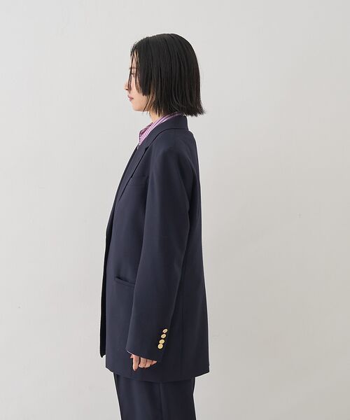 Rouge vif la cle / ルージュ・ヴィフ ラクレ テーラードジャケット | 【セットアップ対応】メンズライクウール混サキソニージャケット | 詳細13