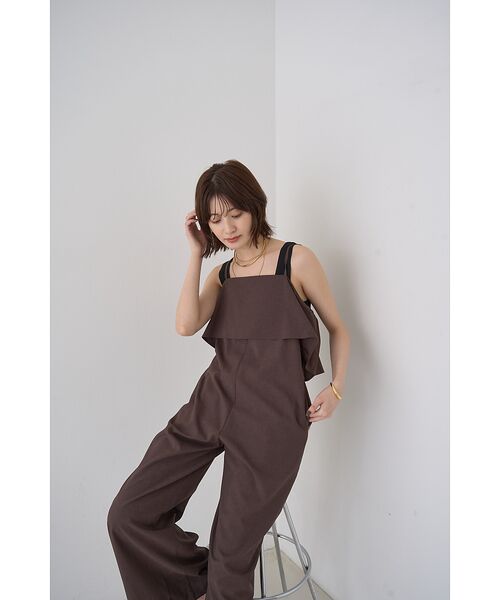 Rouge vif la cle / ルージュ・ヴィフ ラクレ サロペット・オールインワン | フレアストレートワイドサロペット | 詳細7