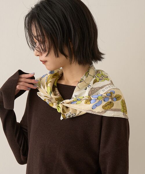 Rouge vif la cle / ルージュ・ヴィフ ラクレ バンダナ・スカーフ | 【manipuri/マニプリ】アンティークレシピ スカーフ 65×65 | 詳細4