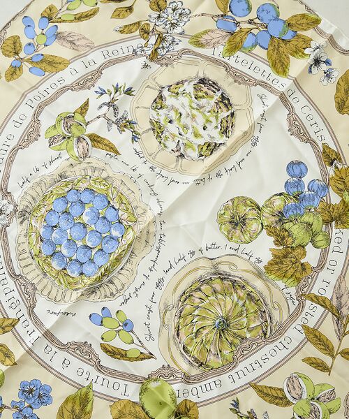 Rouge vif la cle / ルージュ・ヴィフ ラクレ バンダナ・スカーフ | 【manipuri/マニプリ】アンティークレシピ スカーフ 65×65 | 詳細7