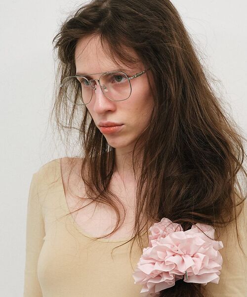 Rouge vif la cle / ルージュ・ヴィフ ラクレ サングラス・メガネ | 【heyep／ヘイップ】ラインストーン&ロゴ付アビエイターメガネ | 詳細1