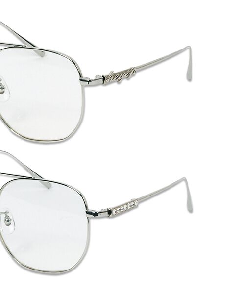 Rouge vif la cle / ルージュ・ヴィフ ラクレ サングラス・メガネ | 【heyep／ヘイップ】ラインストーン&ロゴ付アビエイターメガネ | 詳細4